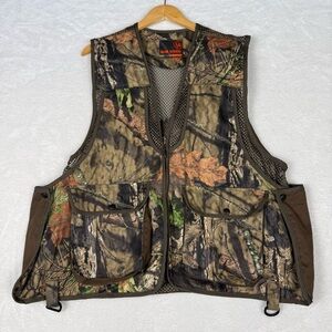 Game Winner Vest Mens XL/2XL Mossy Oak Camo Hunting Shooting Full Zip Mesh